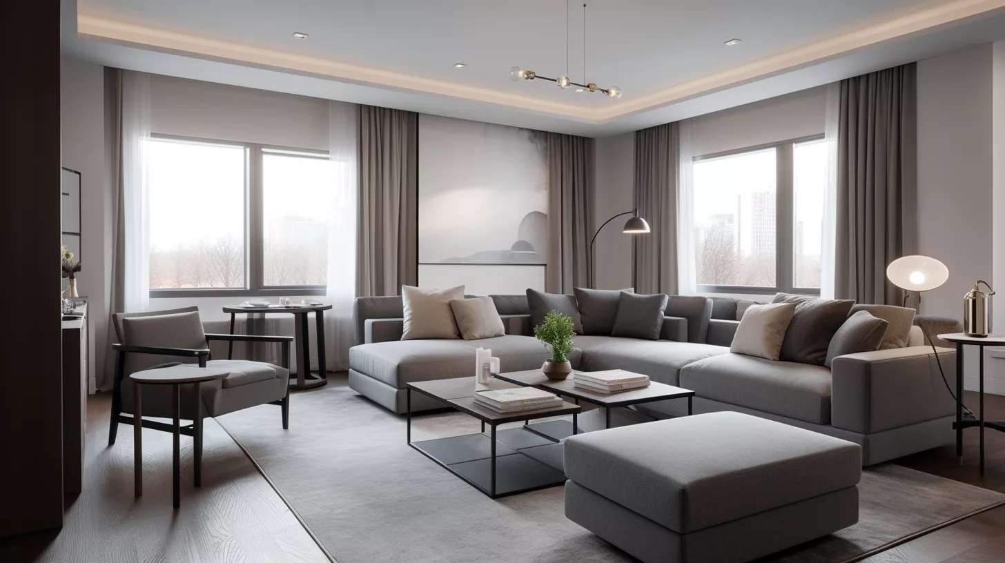 Modern luxury design hotel apartment combining simplicity and elegance